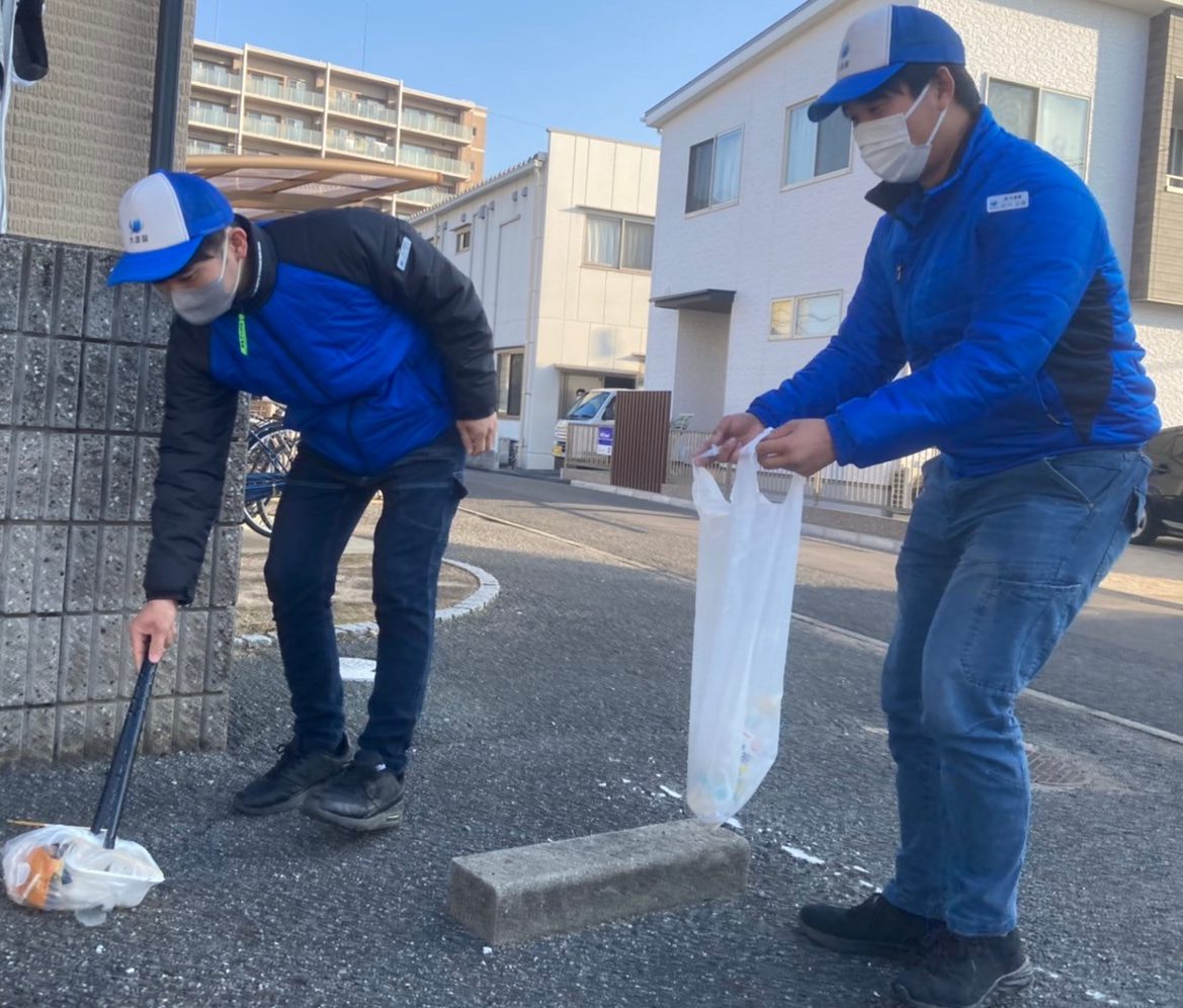 月に一度の地域清掃を行いました！